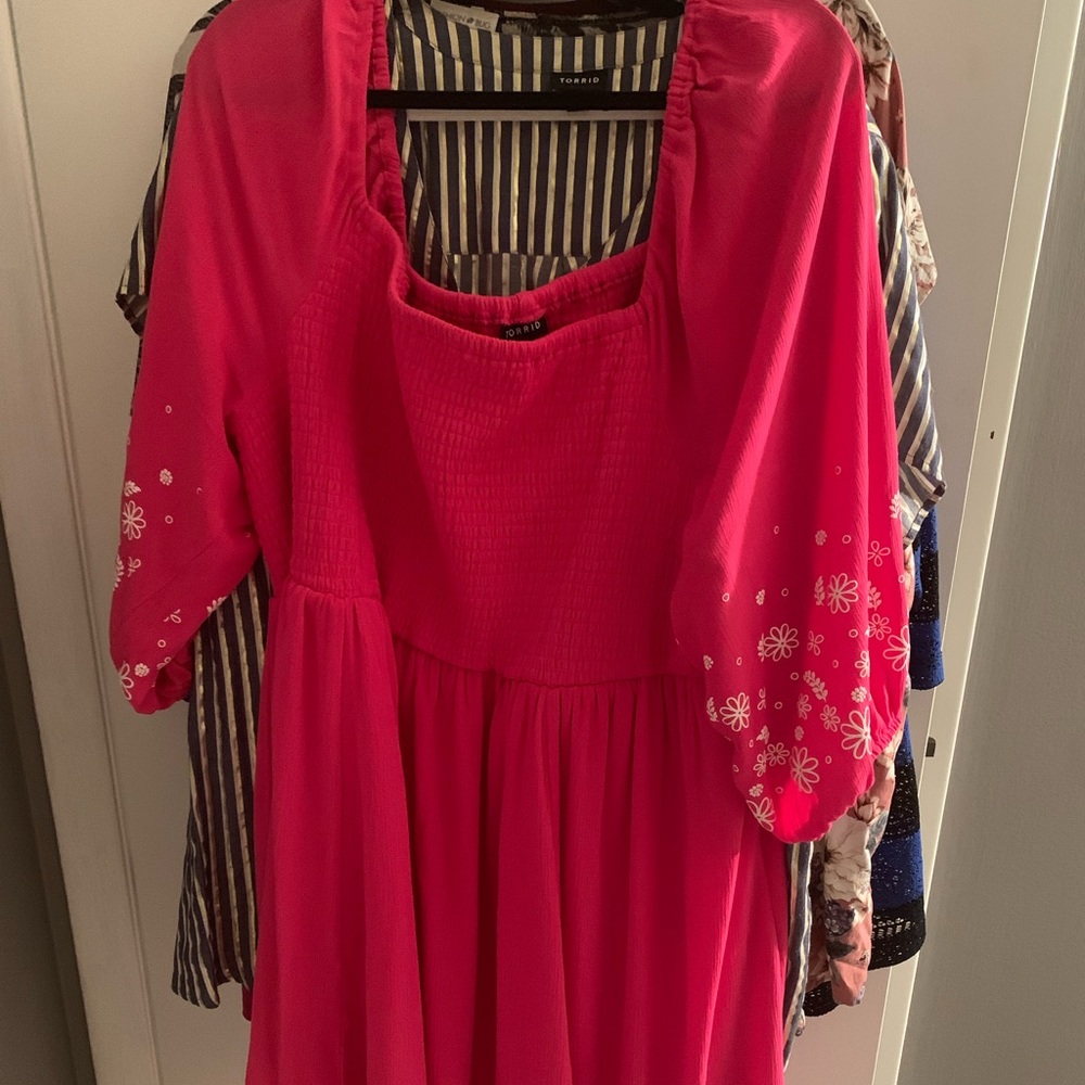Pink off the shoulder Dress